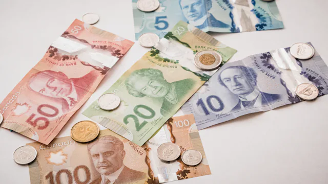 Banknotes on a table