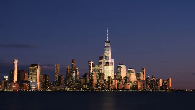 New York City skyline at night